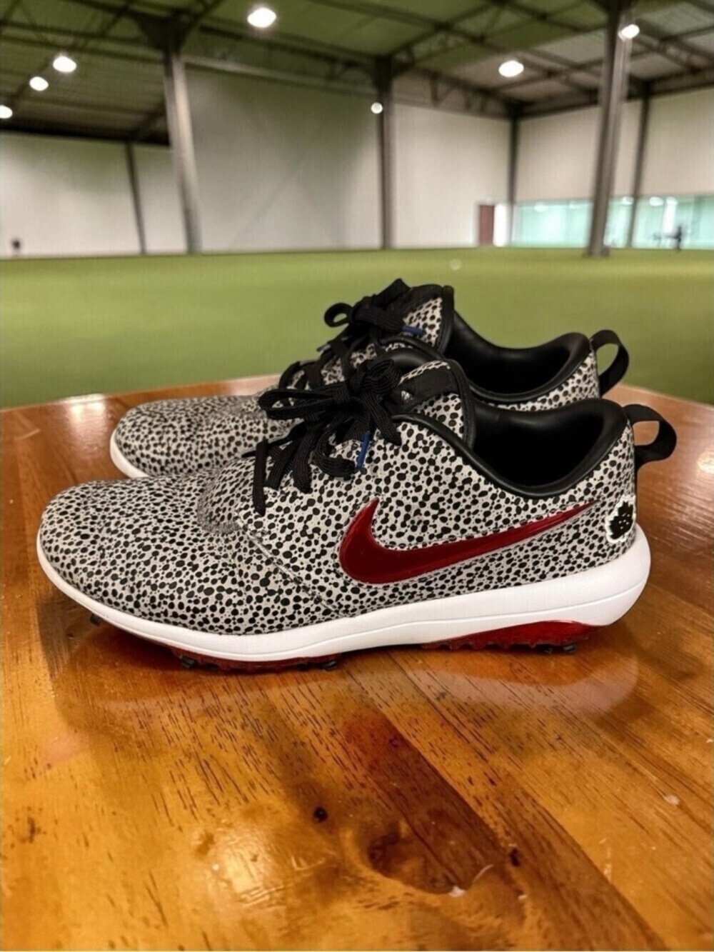 Nike Roshe Tour NRG Safari Bred Golf Shoes Size 10 Leopard Print Spiked Cleats